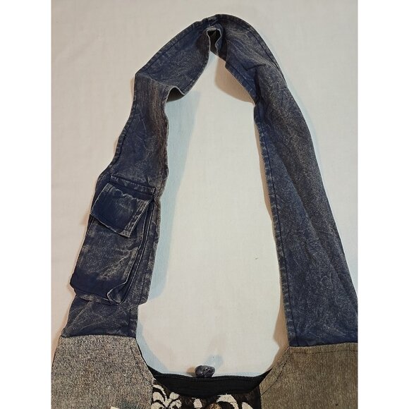 Kathmandu Imports Nepal large shoulder bag hippie boho festival butterfly New - Picture 3 of 14